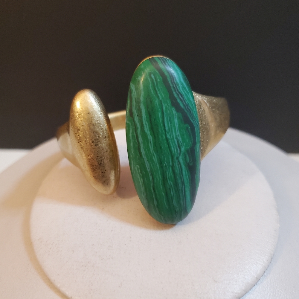 Robert Lee Morris Sculptural Malachite Bracelet